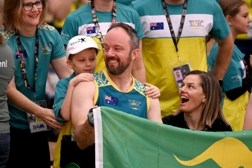 Alex Hale with his biggest fans.