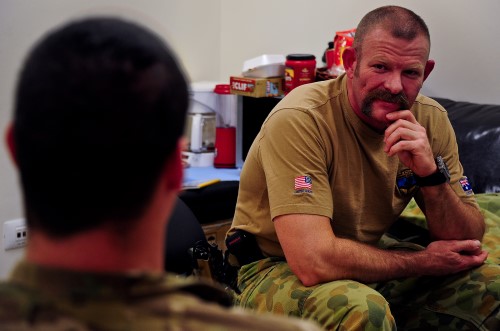 Jon Lane at the Role 3 Medical Treatment Facility, Kandahar Airfield, Afghanistan