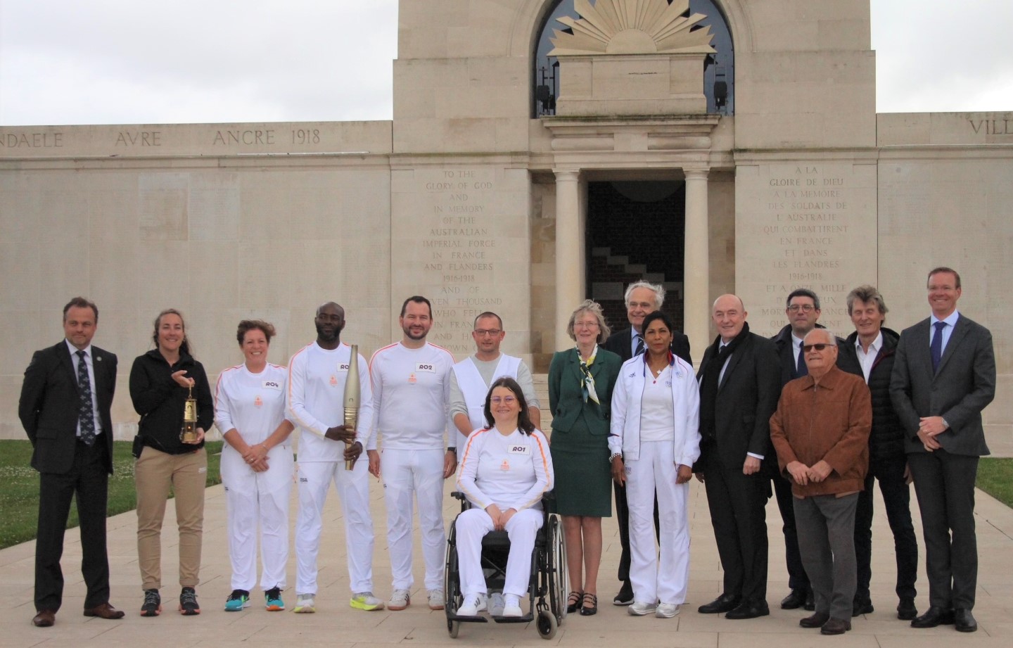 Olympic Torch runners, DVA staff and local officials attended the Australian National Memorial stop of the relay.