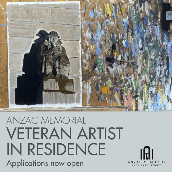 Poster artwork for Anzac Memorial Veteran Artist in Residence