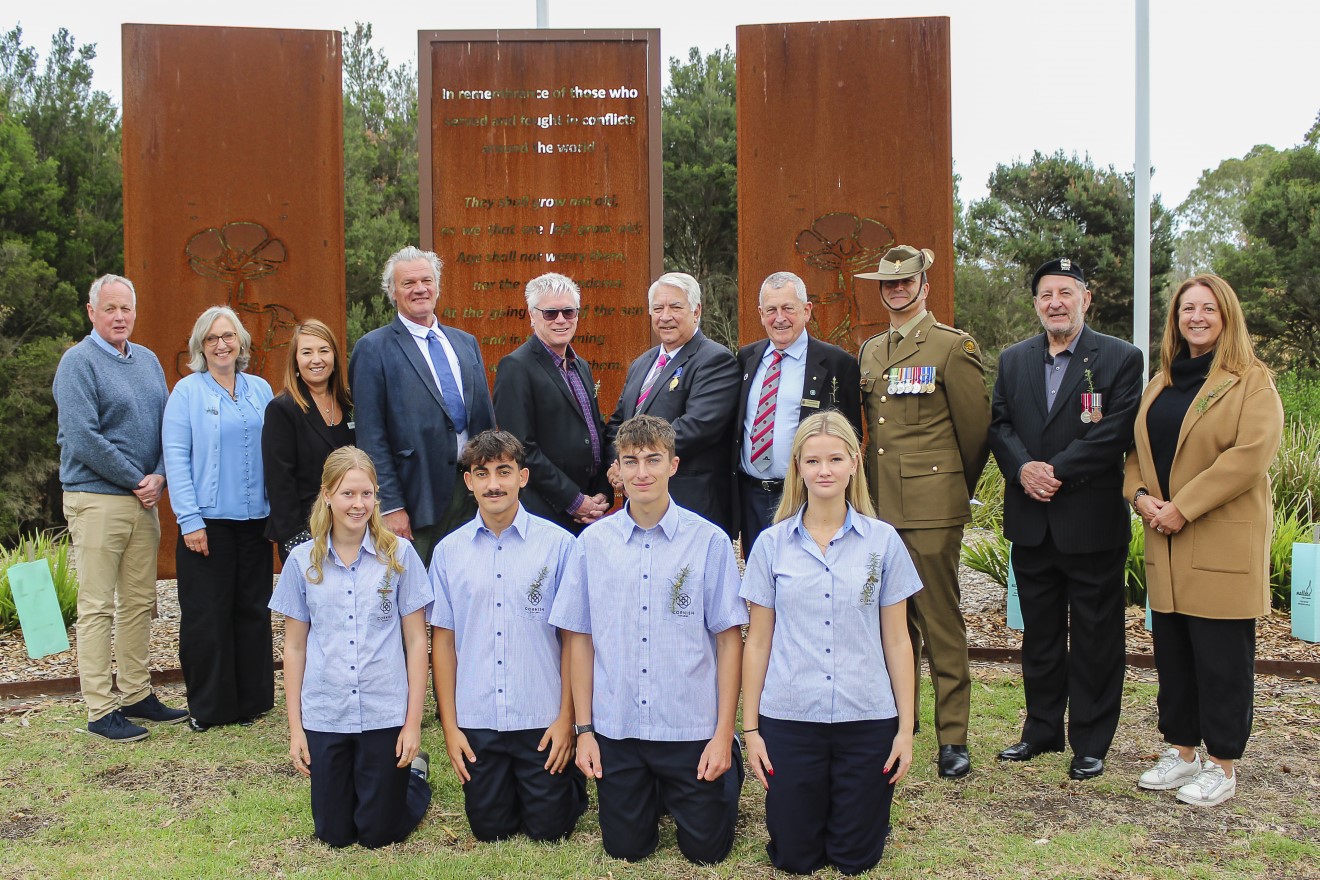 Students, teachers and invited guests at the Anzac Day Assembly of Cornish College