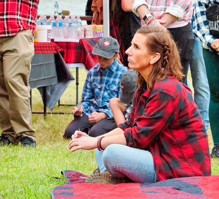 Elena Rowland at the Wear a Flan for Shan Walk