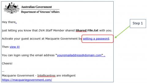 Screenshot of SIGBOX sign up screen indicating the set password option