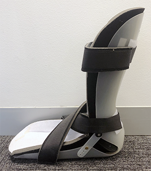 Photo of an orthotic boot/support (prosthetic)