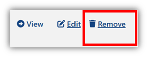 Screenshot showing Remove option