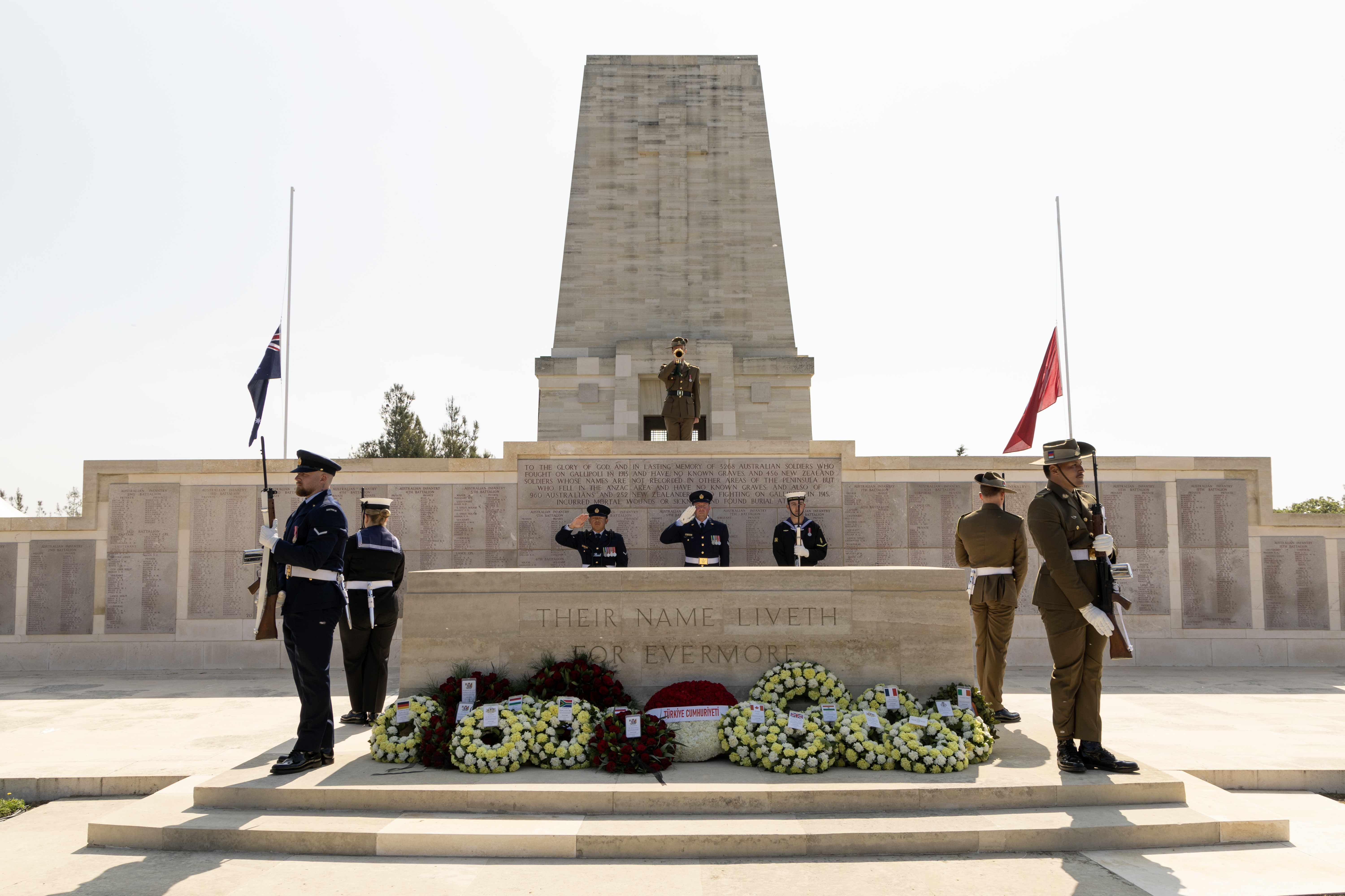 ADF members at the Last Post on Anzac Day 2025 at Lone Pine on the Gallipoli Peninsula, Türkiye.