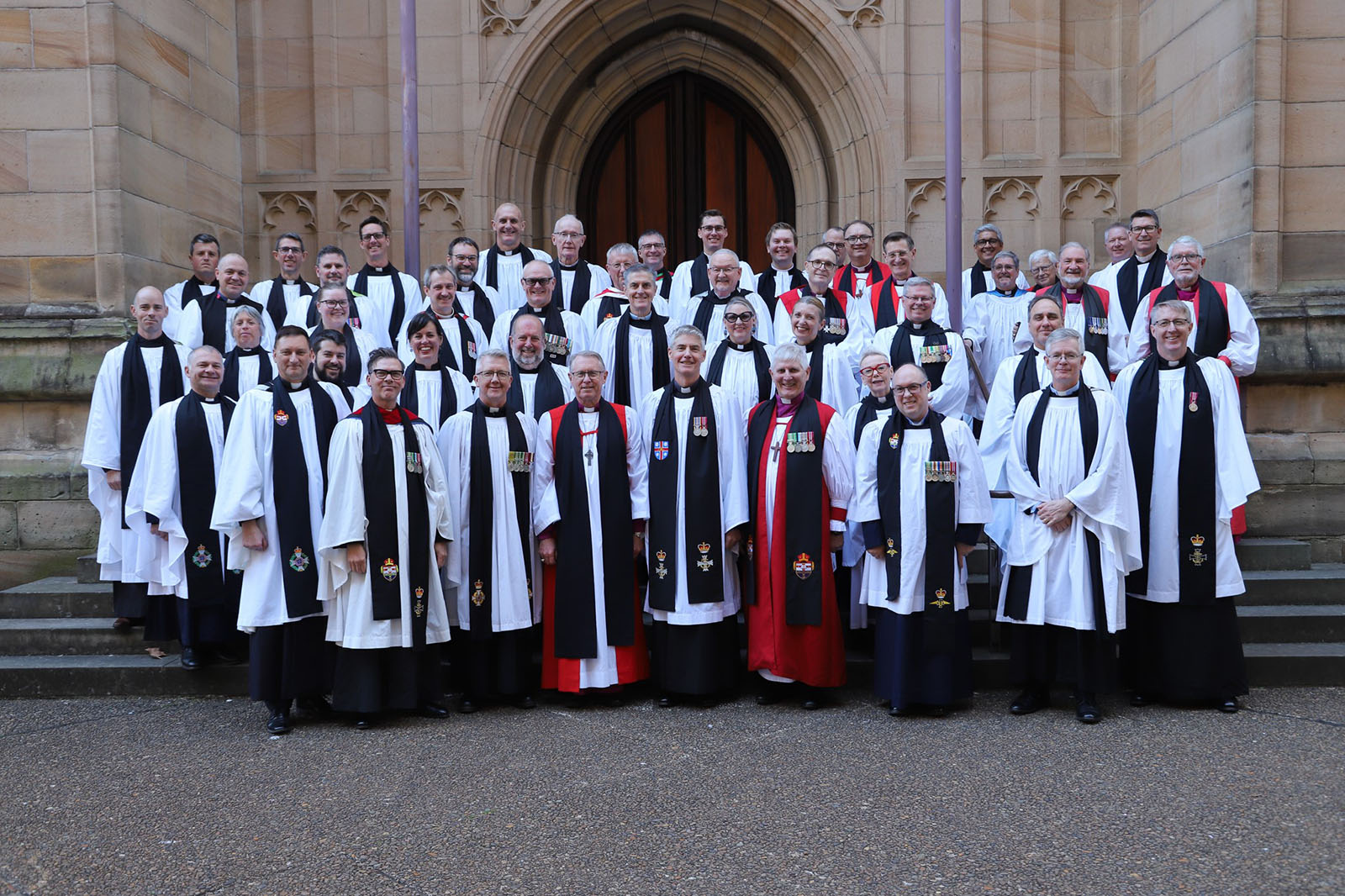 Reverend Nixon with leaders of the Anglican Church from across Australia at St Andrew’s Cathedral in Sydney