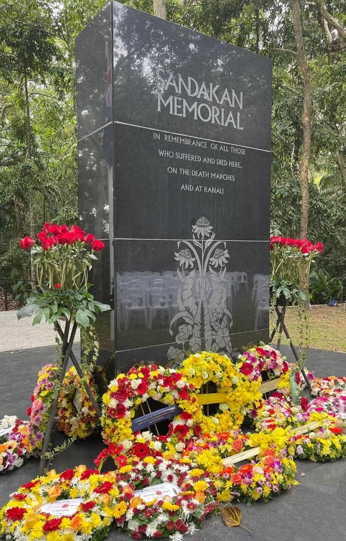 The Sandakan Memorial Remembrance plaque
