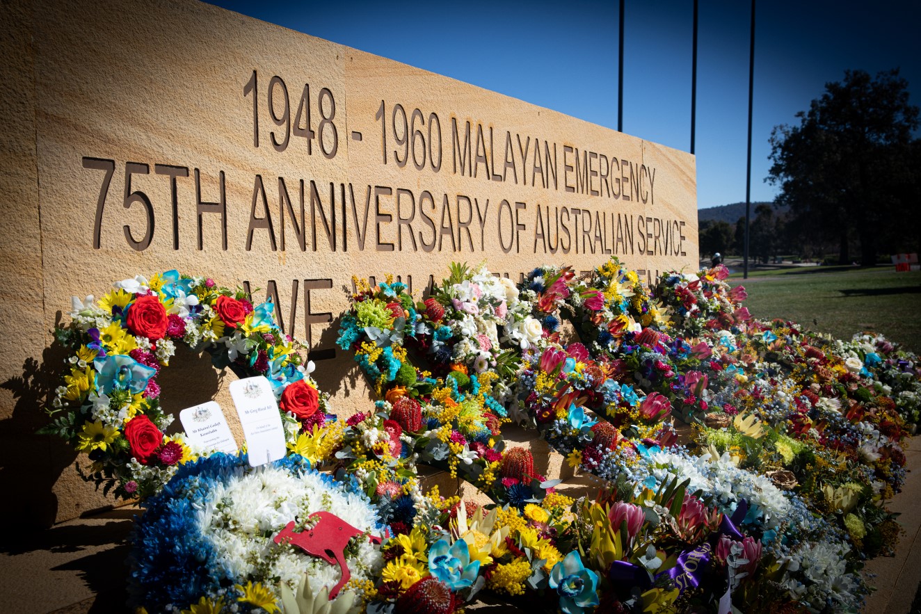 National Commemorative Service in the nation’s capital to mark the 75th anniversary of Australian service in the Malayan Emergency
