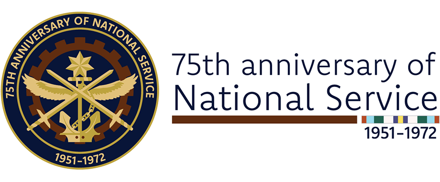 75th anniversary of National Service 1951-72 logo