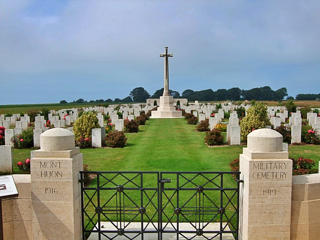 Entrance to Mont Huon Military Cemetery in France