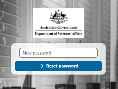 image of the new password dialogue box