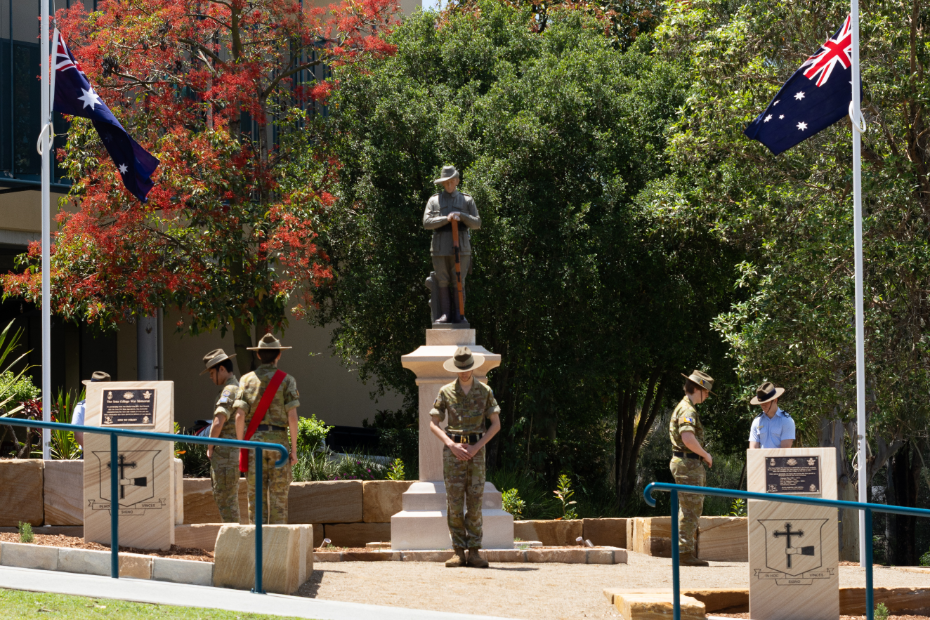 Remembrance Day 2025, when the restored Digger statue at the Manly War Memorial in Brisbane was unveiled.