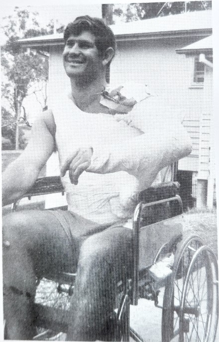 Gary McKay recovering after sustaining gunshot wounds in the Vietnam War. 