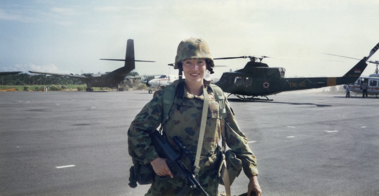 Tamara Sloper-Harding serving in East Timor 