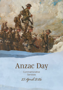 Cover of Anzac Day Villers-Bretonneux Order of Service 2026