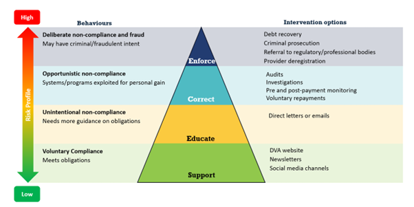 Provider integrity visual image of risk profile