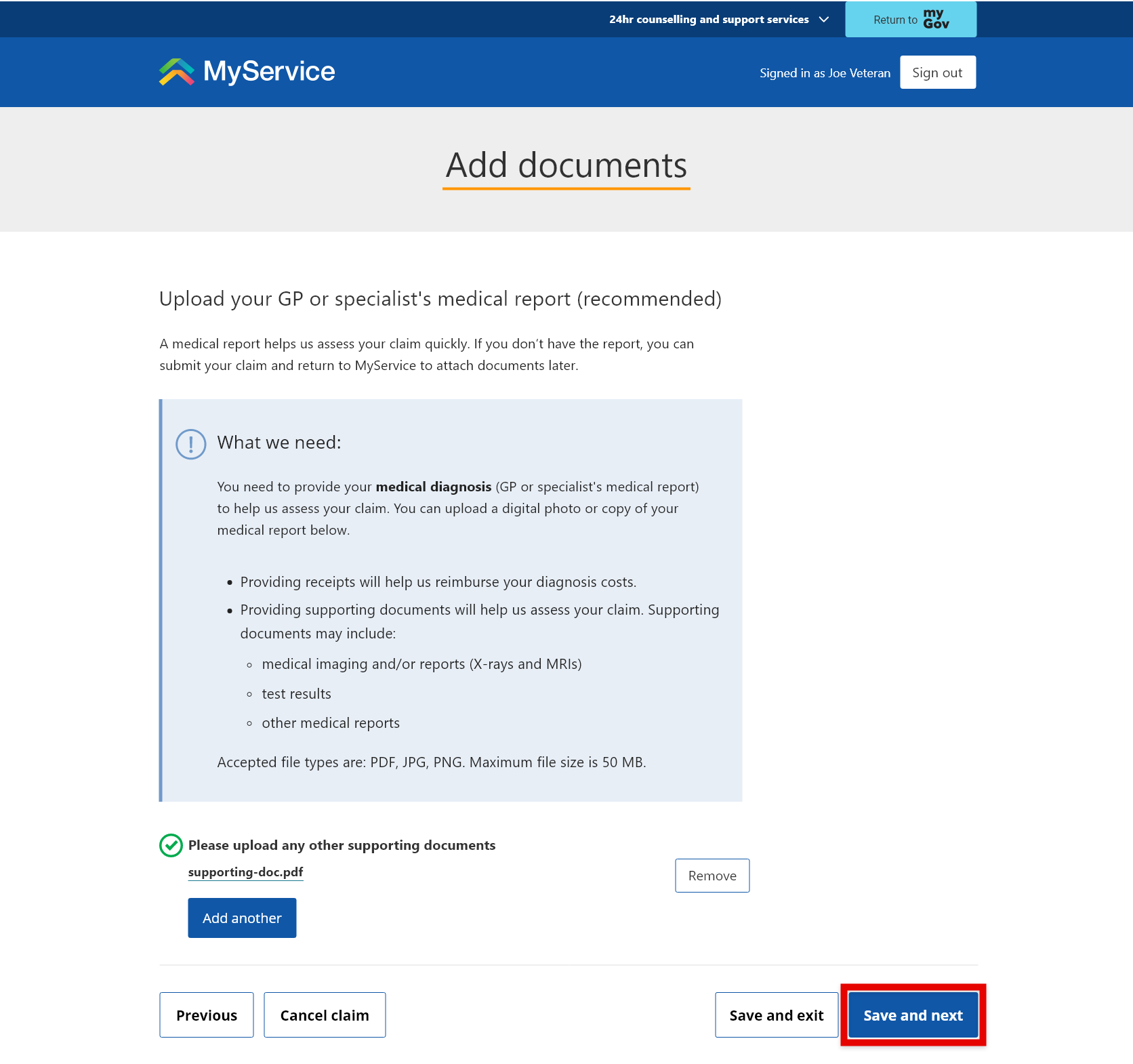Step - 2 - Add documents