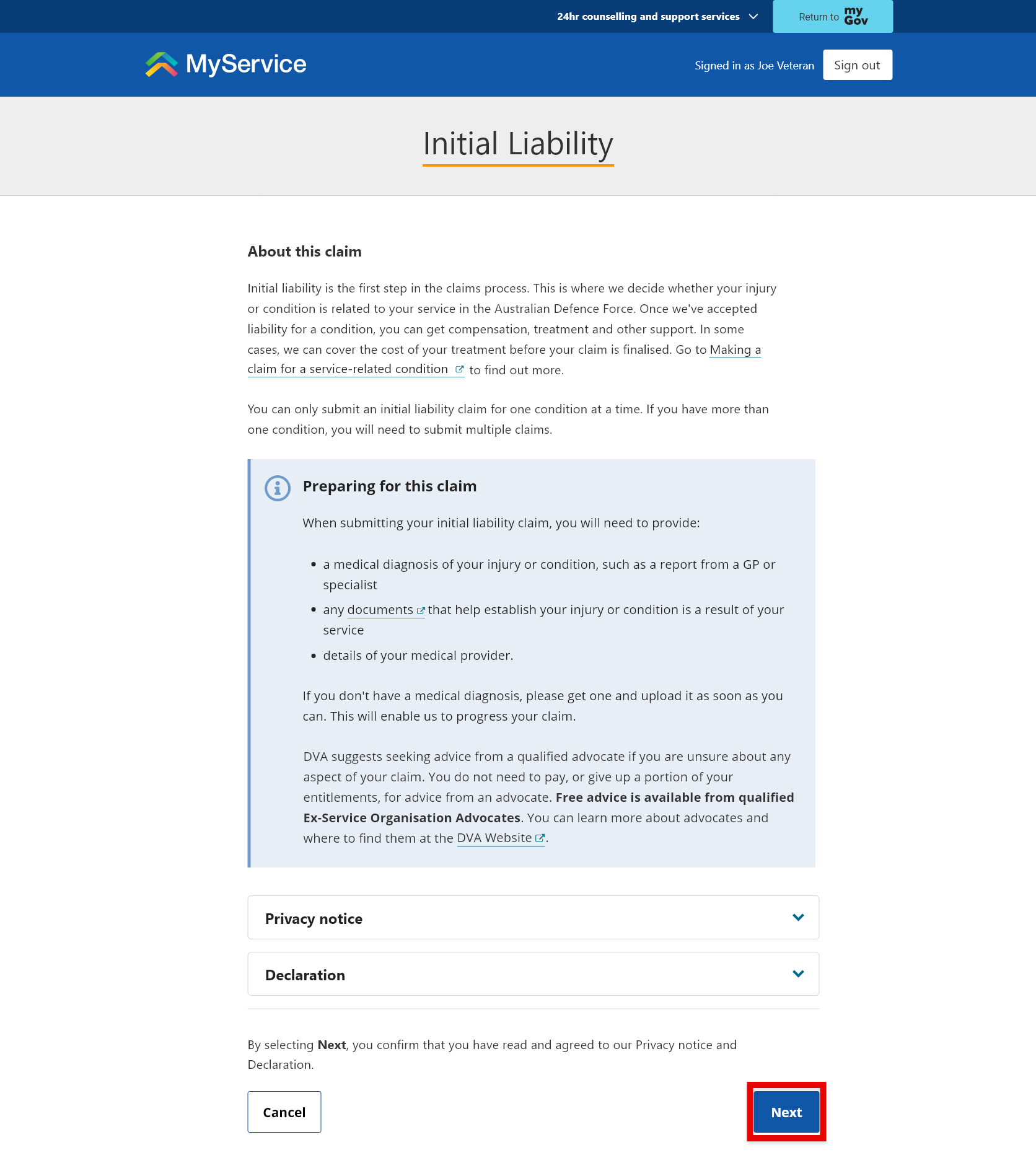 Step - 2- Provider claims details initial liability