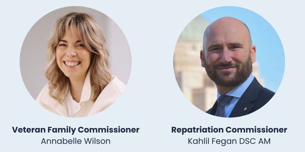A picture of the Veteran Family Commissioner and the Repatriation Commissioner