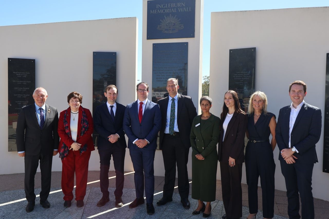 Participants at the ceremony at the site for the Bardia Barracks Hub, which was officially turned over on 15 April 2026.