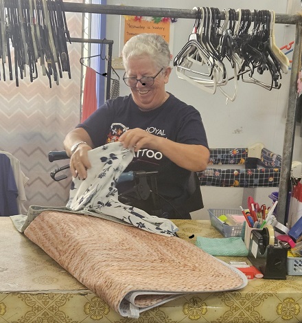 Collen at the Treasure Trove op shop