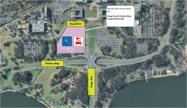 Aerial view of King Avenue & Parkes Way car park