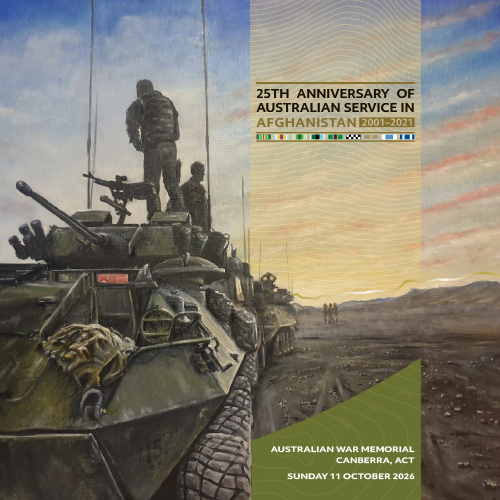 Image of the cover of the 25th Anniversary of Australian Service in Afghanistan book