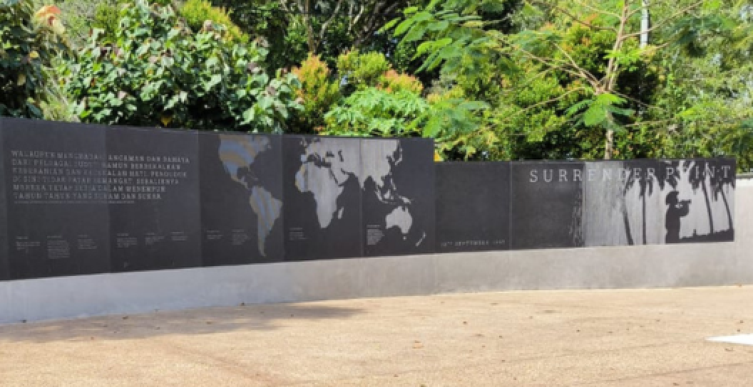 A photo of the newly refurbished Surrender Point Memorial