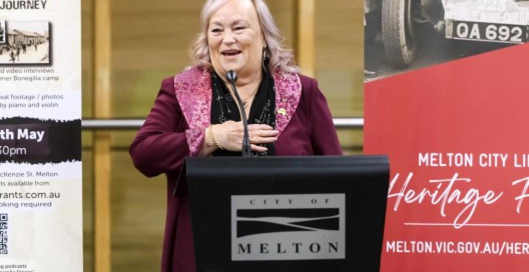 Carole Doyle at Melton Heritage Festival Launch