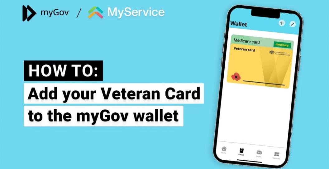 image of a digital veteran card in a myGov wallet