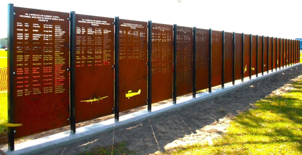New memorial wall at former RAAF Station Maryborough