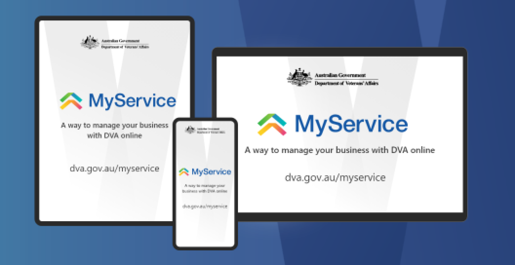 Montage of MyService screens