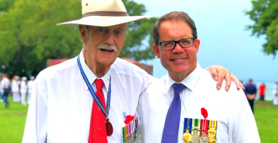 The Honourable Keith John Austin Asche AC KC (left) and Luke Gosling OAM MP, Special Envoy for Defence, Veterans' Affairs and Northern Australia
