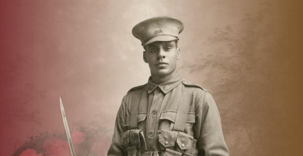 A portrait of Private Frederick Prentice of the 12th Australian Infantry Battalion and 1st Australian Pioneer Battalion 