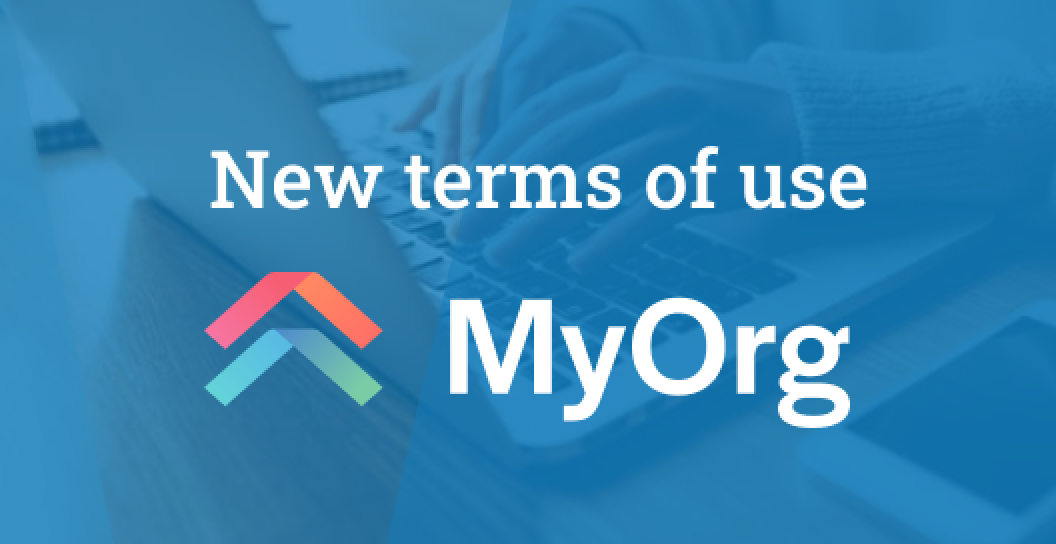 New Terms of Use MyOrg 