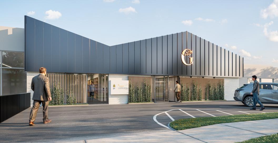 Computer generated design of building at the location of the Rockingham