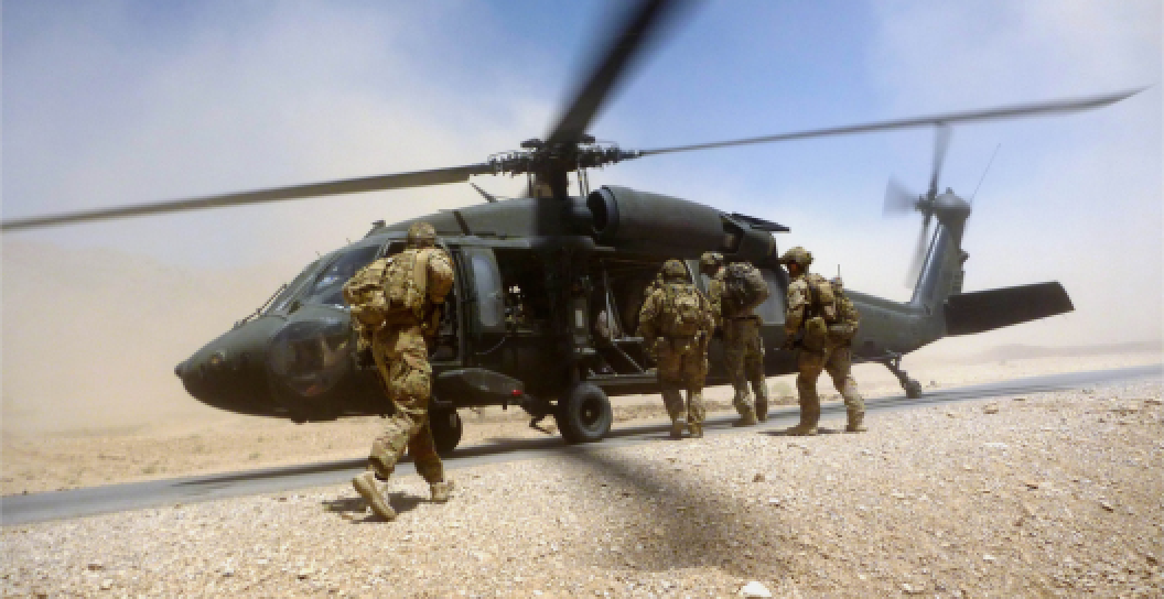 Australian Army soldiers extracted by helicopter 