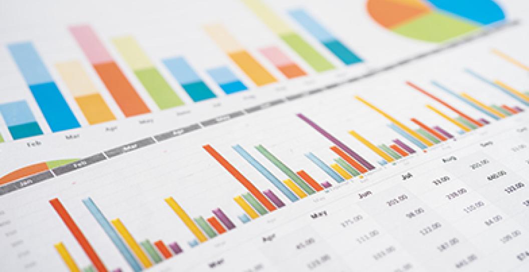 charts, graphs and paper financial information