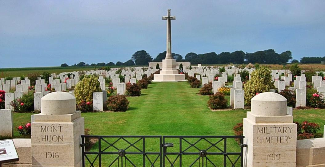 Entrance to Mont Huon Military Cemetery in France