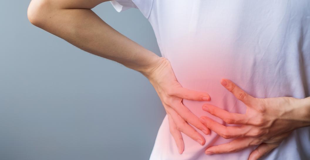 Woman with back pain