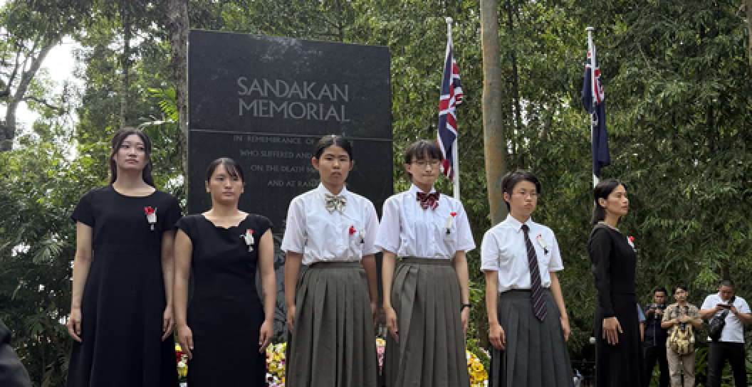 Japanese students at Sandakan Memorial Park