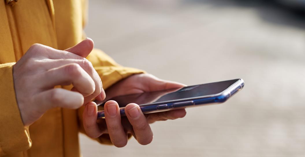 person using a smartphone