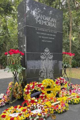 The Sandakan Memorial Remembrance plaque