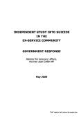 Independent Study into Suicide in the Ex-Service Community - Government response