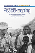 National Service for the 75th Anniversary of Australian Peacekeeping cover