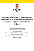 Cover of the Neurocognitive Effects of Repetitive Low-Level Blast (rLLB) Overpressure Exposure in Humans – a rapid assessment of the evidence (Baseline Report)