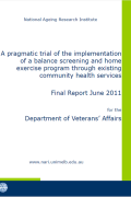 A pragmatic trial of the implementation of a balance screening and home exercise program research publication cover