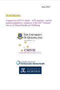Comparison of DVA clients’, ADF members’ and the general population’s responses to the 2007 National Survey of Mental Health and Wellbeing publication cover image