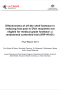 Effectiveness of off-the shelf footwear in reducing foot pain in DVA recipients publication cover image